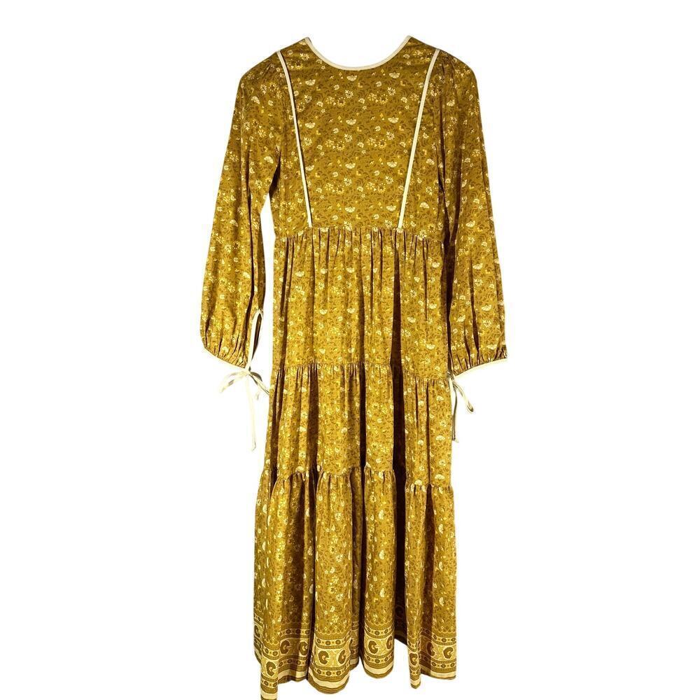 Christy Dawn Tallulah Midi Cottagecore Dress Size XS Goldenrod